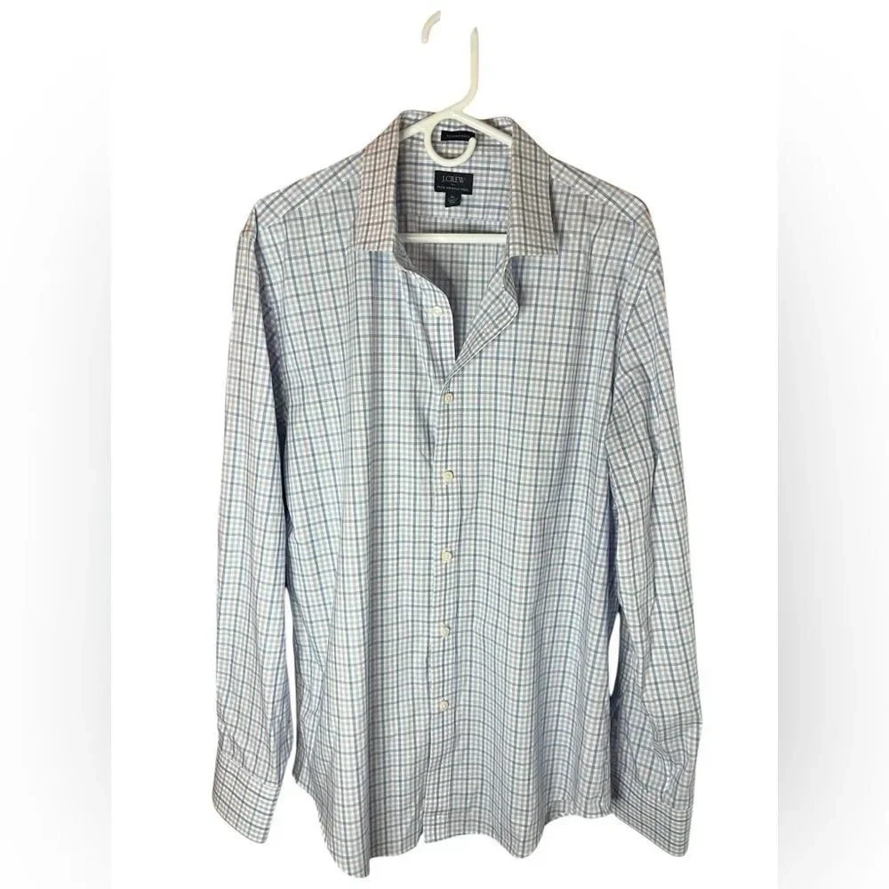 J.CREW THOMPSON FLEX WRINKLE FREE BUTTON UP MENS‎ SIZE XL